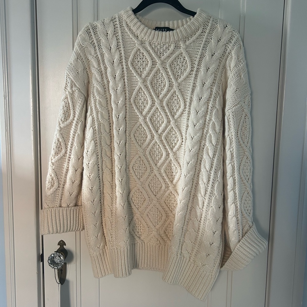 Lioness Ivory Cable Knit Sweater
